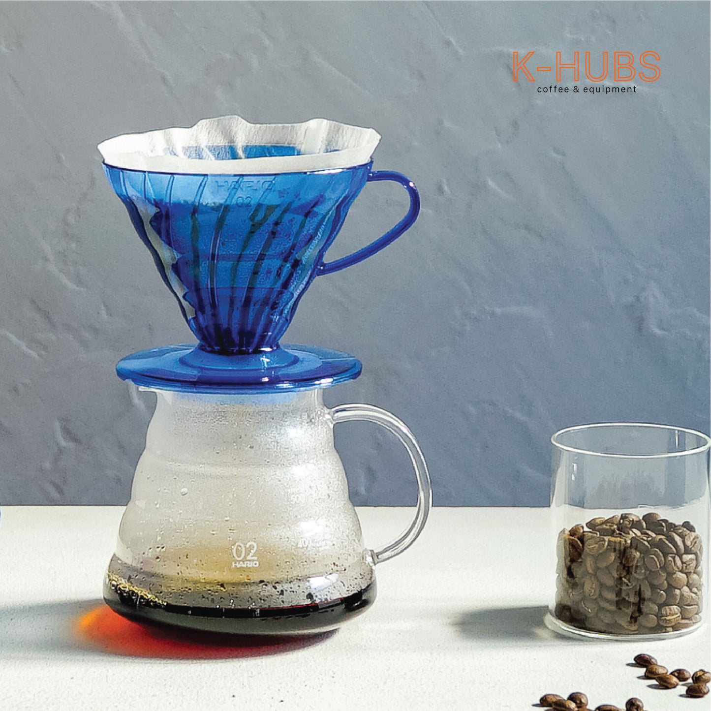 Hario V60 Dripper (02) Transparent VD-02-TW - BLUE