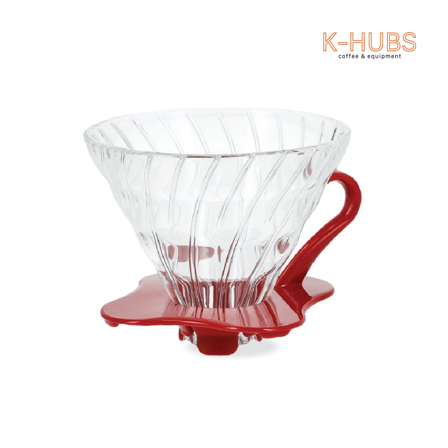 HARIO V60 Glass Dripper Black & Red