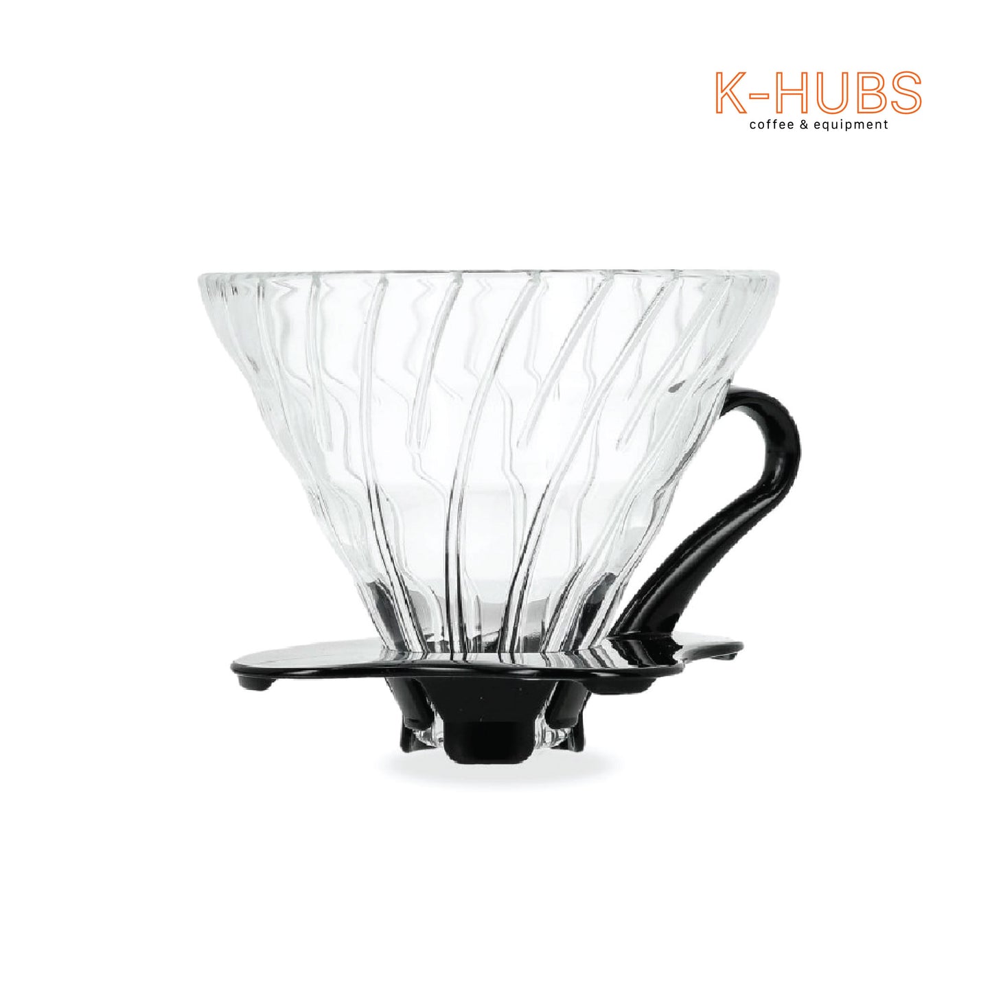 HARIO V60 Glass Dripper Black & Red