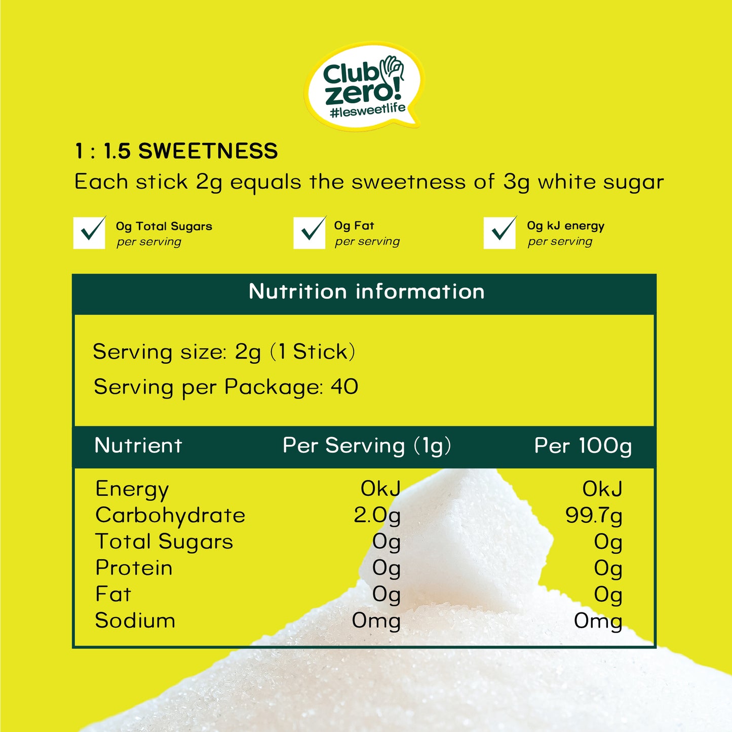 Lesweet Pristine Sweetener