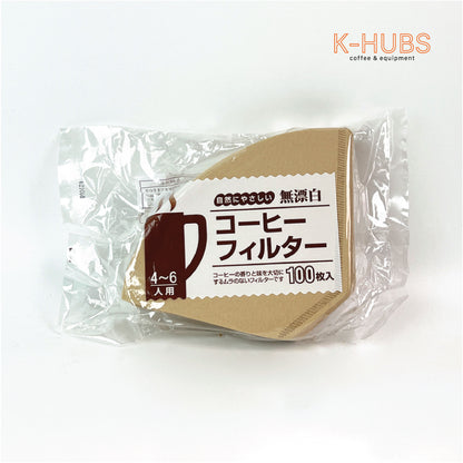 Kanae Shiko Filter Paper (TRAPEZOID) unbleached 4-6 Cups