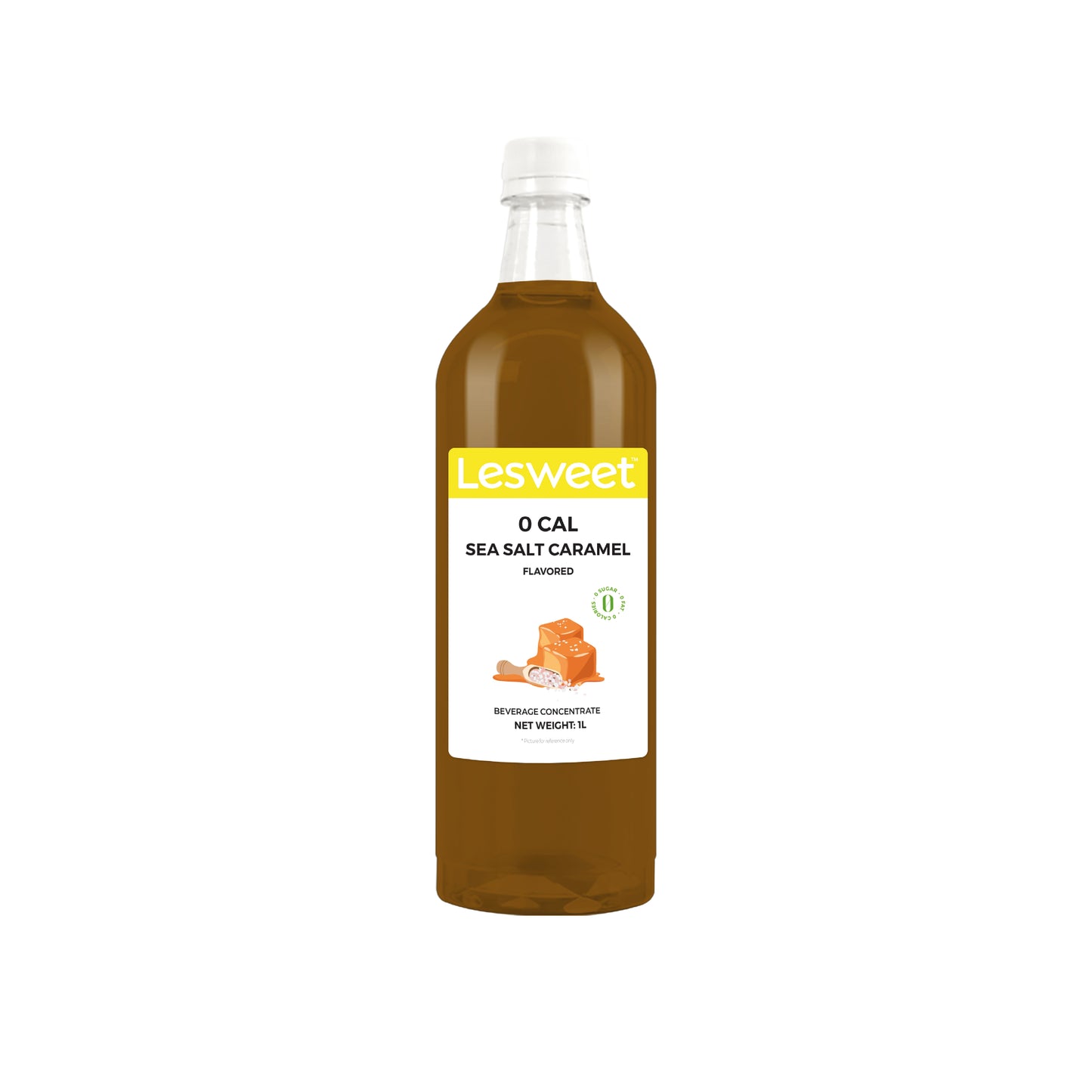 Lesweet Zero Calories Seasalt Caramel Flavor Syrup 1L Halal