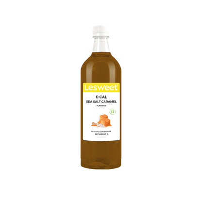 Lesweet Zero Calories Seasalt Caramel Flavor Syrup 1L Halal