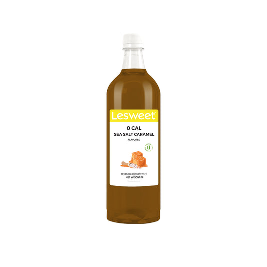 Lesweet Zero Calories Seasalt Caramel Flavor Syrup 1L Halal